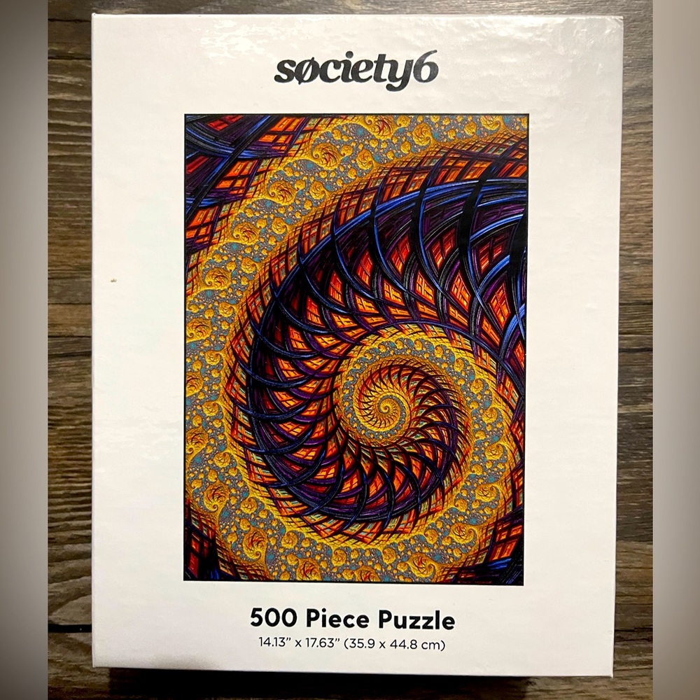 Fractal Colorful Spiral by Society6 500 piece puzzle. 🧩